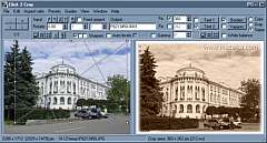 Click&nbsp;2&nbsp;Crop screenshot. 
Sepia and border options are enabled.
(Click for a larger picture)
