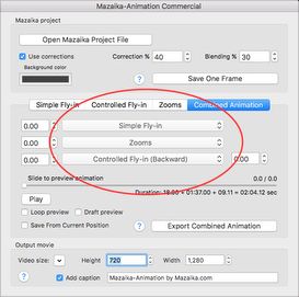 Assemble the whole animation at Combined tab.