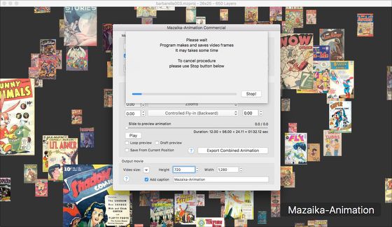 Export Animation in progress.