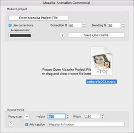 Drop Mazaika project into Mazaika-Animation to open it.