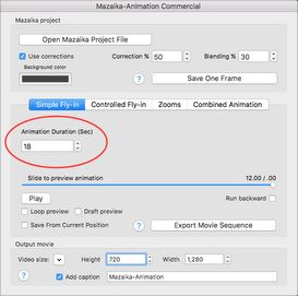 Set simple animation duration for 18 seconds.