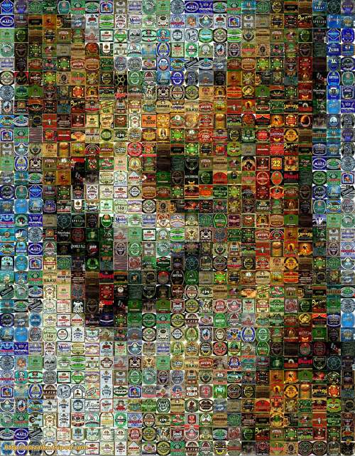 A dog made of Beer