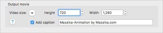 Output Movie Tab Screenshot