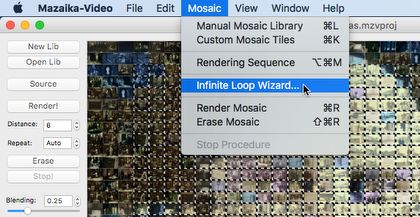 Infinity Loop Wizard - Menu