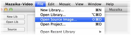 Step-by-step: Open source menu.