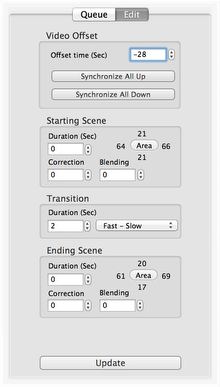 Output mosaic setup screen.