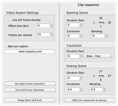 Output mosaic setup screen.