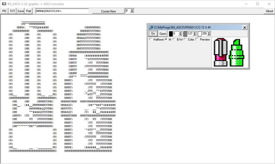 BG_ASCII for Windows
