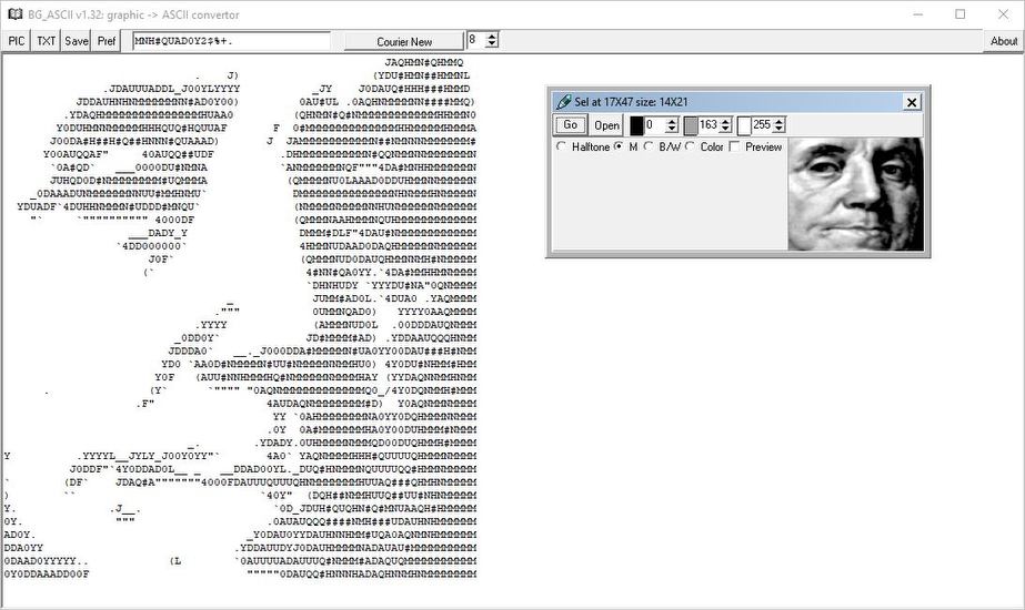 BG_ASCII for Windows