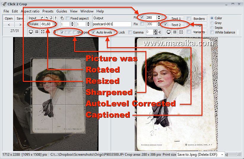 How to use basic functions of Click 2 Crop