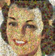 Face of the Autumn - Mosaic from leaves